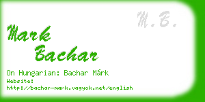 mark bachar business card
